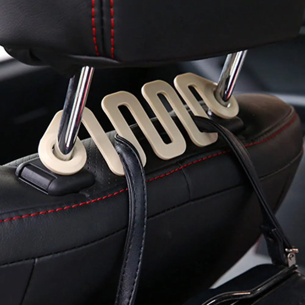 Auto Seat Bags Hook Car styling Plastic Car Clips Fasteners Universal Headrest Hook Interior font b