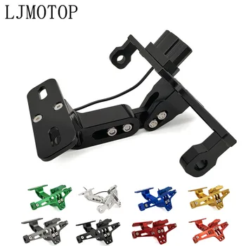 

CNC Motorcycle License Number Plate Frame Holder Bracket With LED Signal For Honda VFR800 VFR750 VTR1000 CBR 125R 300R 500R RC51