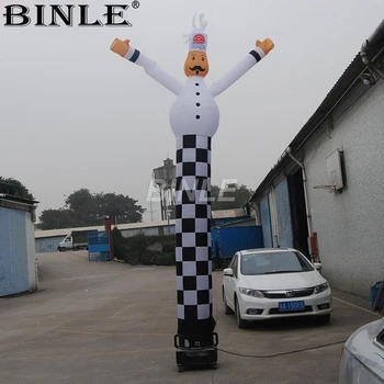 Price Popular Outdoor Promotional Inflatable Air Dancer Chef Sky Dancer Chef Model With Blower For Catering