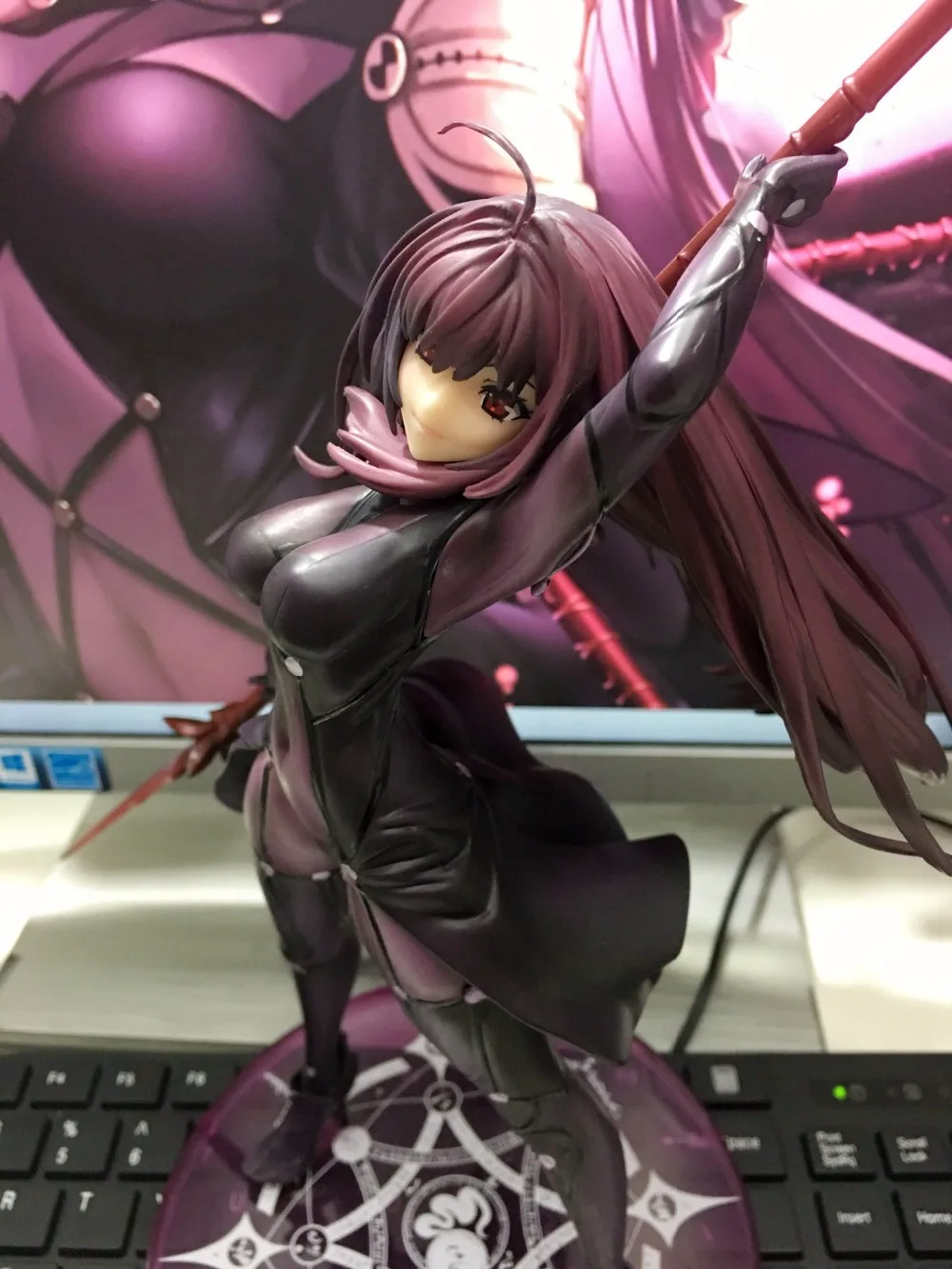 Fate/Stay Night фигурки Fate Grand Order Lancer Scathach фигурка игрушка 270 мм Аквамарин Fate аниме модель Fate/Grand Order