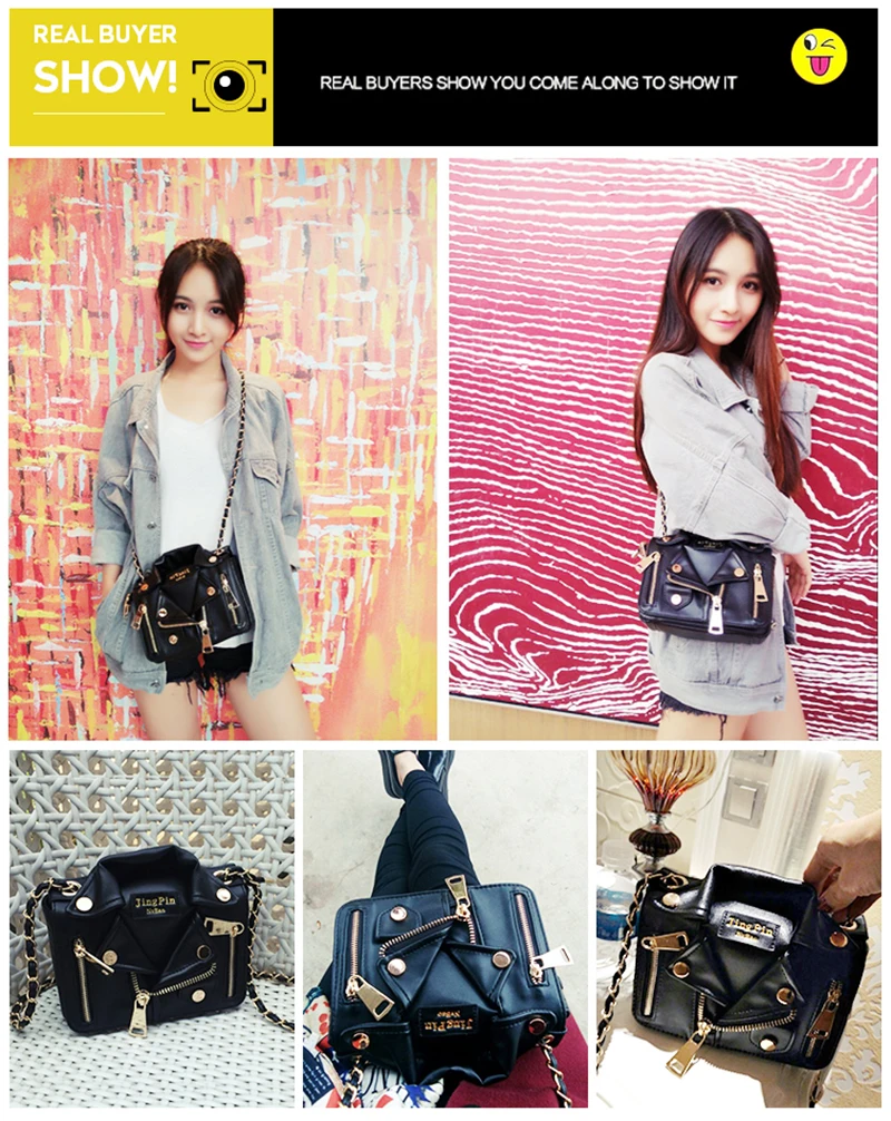 Punk Motobike Silver Women Shoulder Bag Cool Jacket Shaped Mini Crossbody Lapel Clothes For Girls Ladies Travel Bolsa SS3503 (6)