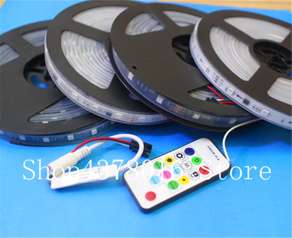 WS2811 5050 RGB Светодиодная лента 1 м/5 м 150 300 светодиодов индивидуально Адресуемая DC12V