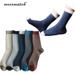 Morematch 1 пара осень-зима теплые мужские носки в стиле пэчворк хлопковые носки мужские повседневные носки 5 цветов дополнительно