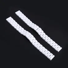 14 мм 16 мм 18 мм белый керамический ремешок для часов ремешок для наручных часов браслет с пряжкой из нержавеющей стали для женщин мужчин ремень для часов