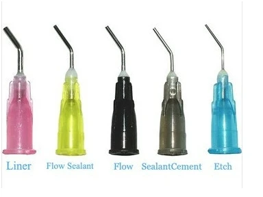

High Quality Bent Needle Tips irrigation needle Dental Flow Sealant Etchant Composite Resin Acid reagent delievery tips