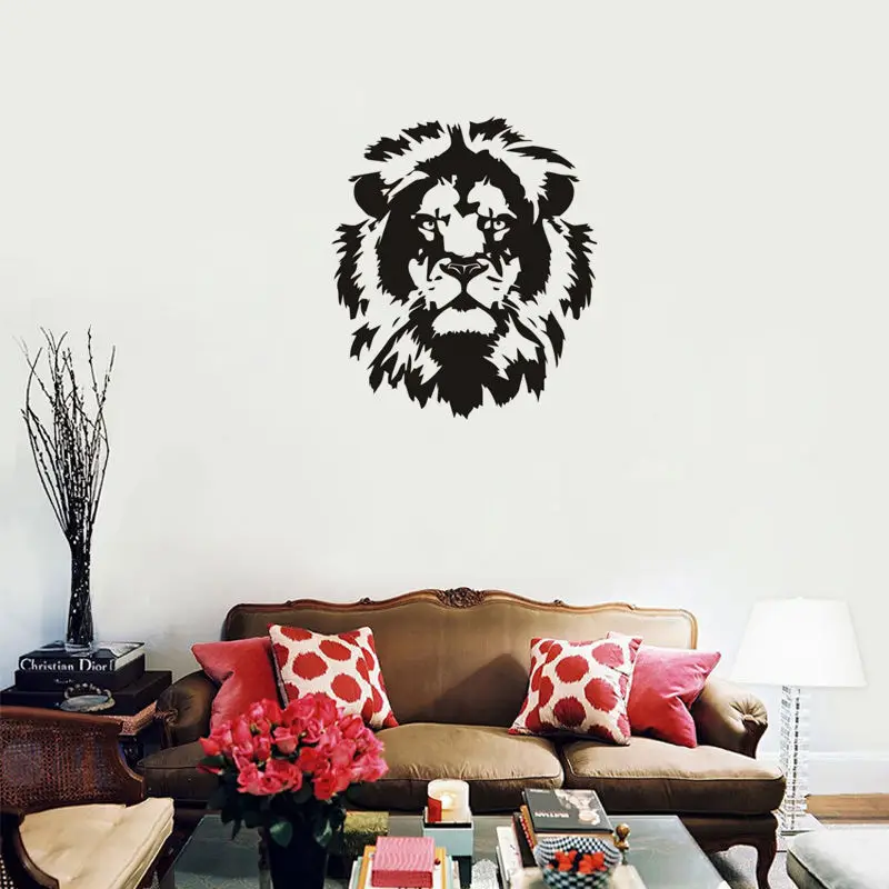 Lion Head Geometric Wall Art Home Living room Bedroom Decor large size