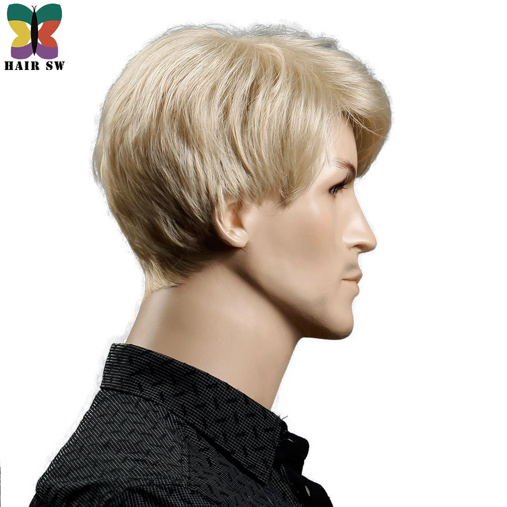 Yiyaobess-6inch-Heat-Resistant-Synthetic-Short-Blonde-Wig-Natural-Hair-Men-Straight-hairStyles-(4)