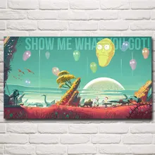 Мультфильмы анимация наука Рик и Морти no man's Sky Art Шелковый плакат домашний декор живопись 11x20 16x29 20x36 дюймов
