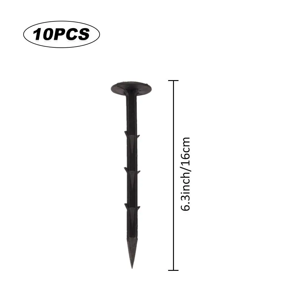 10PCS Black Ground Nail Stake for Plastic Tarp Tent Garden Lawn Netting#BO - Цвет: 6.3inch 16cm