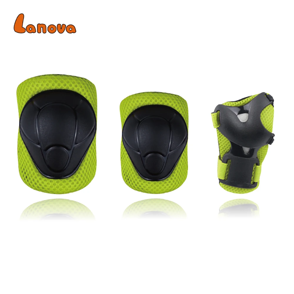 LANOVA6pcs/комплект защитные накладки, набор наколенников, налокотники, защита для запястья, защита для скутера, велосипедного ролика, Skatingchild