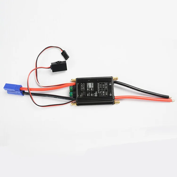 

1PC Waterproof 80A ESC DC7.4-11.1V Dual Way Brushed ESC Forward/Backward Water-cooled Speed Controller for RC Boats