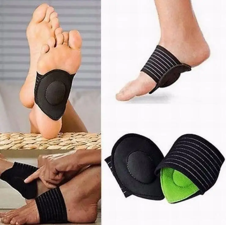 

1 Pair New Absorb Shocking Foot Arch Support Plantar Fasciitis Heel Pain Aid Feet Cushioned Useful Feet Care Foot Pad Braces
