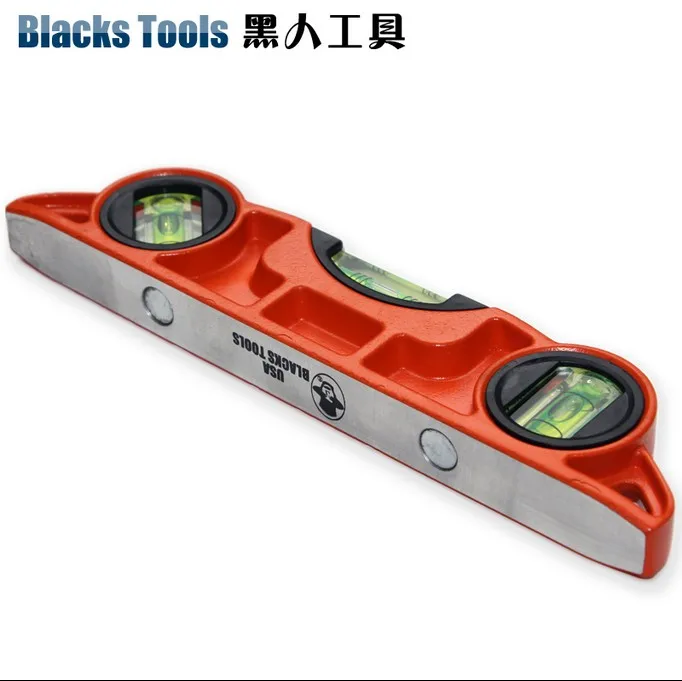 

Package post black aluminum alloy horizontal ruler strong magnetic high precision vertical Mini level measuring tool