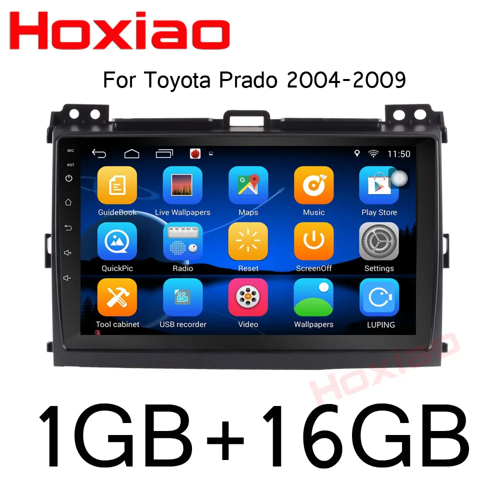 Perfect Hoxiao Android 6 for Toyota Prado 120 Land Cruiser 2004-2009 GPS HD multimedia player map navigation WIFI 9 inch 2DIN car radio 0