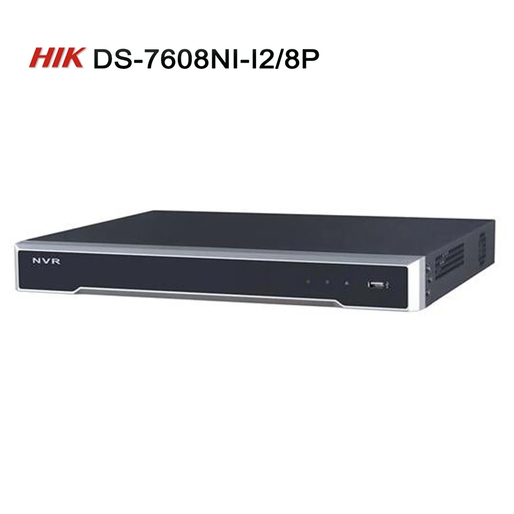 HD IP камеры до 12MP записи Поддержка H.265/H.264/MPEG4 видео Оригинал заморских HIK DS 7608NI I2/8 P