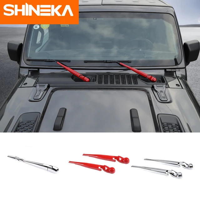SHINEKA Windscreen Wipers for Jeep Wrangler JL 2018+ ABS Car Front Rear