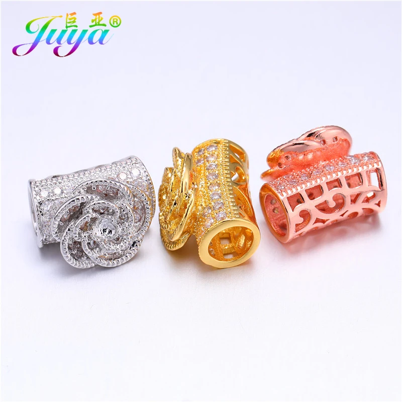Juya DIY фурнитура для ювелирных изделий золотистые/Серебристые Изогнутые бусины