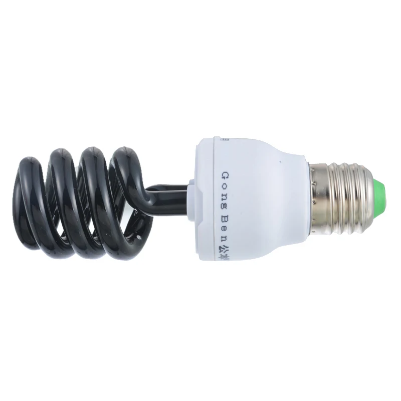 DOZZIOR 220V E27 15-40W УФ ультрафиолетовые люминесцентные CFL светильник лампа Спираль Enegy энергосберегающий черный светильник фиолетовые лампы светильник ing