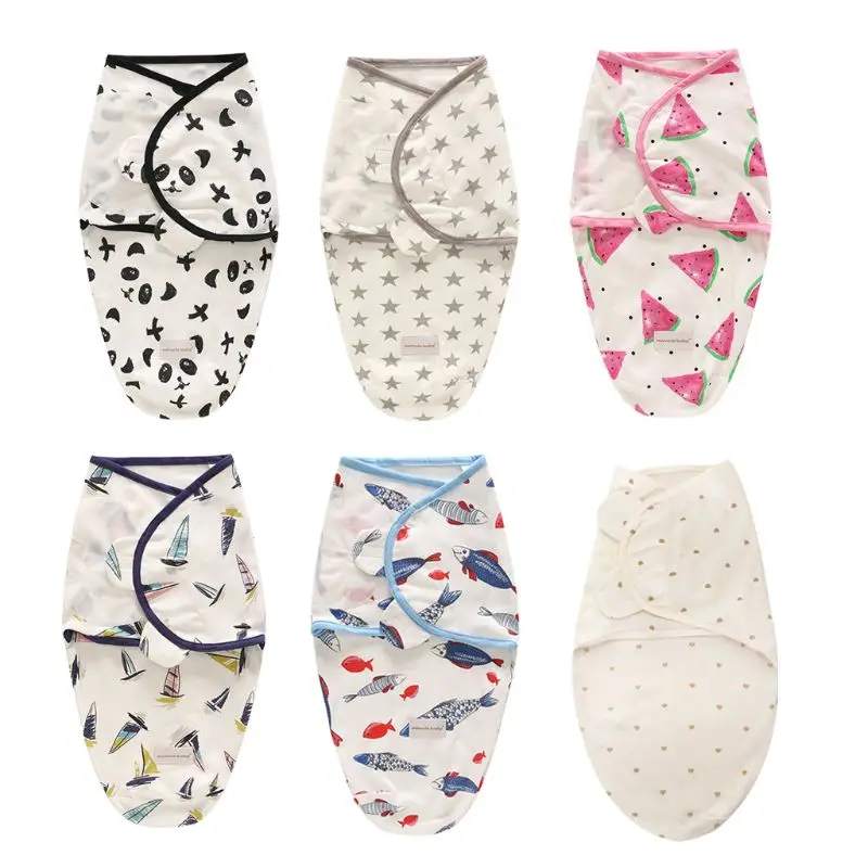 Baby Swaddle Blanket Newborn Cocoon Wrap Cotton Swaddling Bag Baby