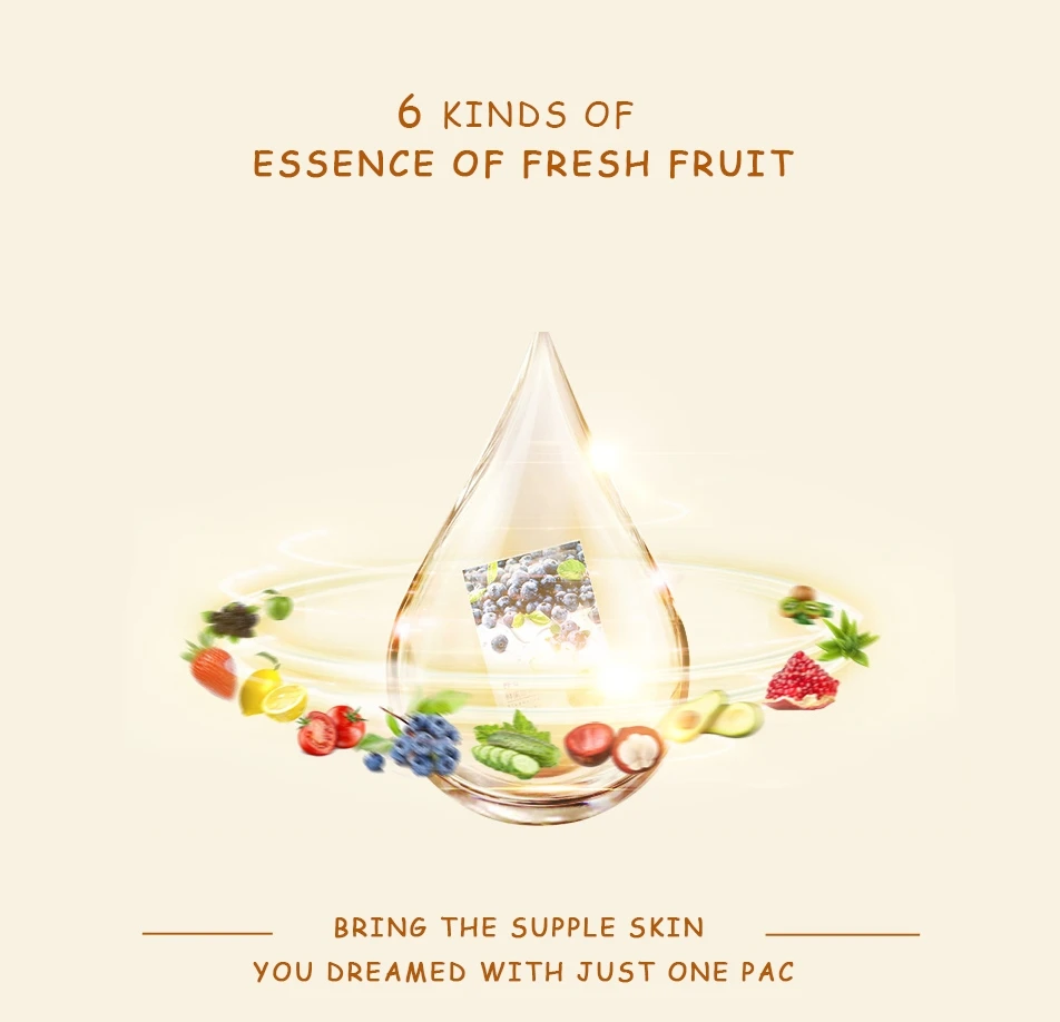 PF79 Skin Care Mask Set Fruit Extracts Face Mask Moisturizing Oil Control Moisturizing Whitening Anti Aging Sheet Facial Mask