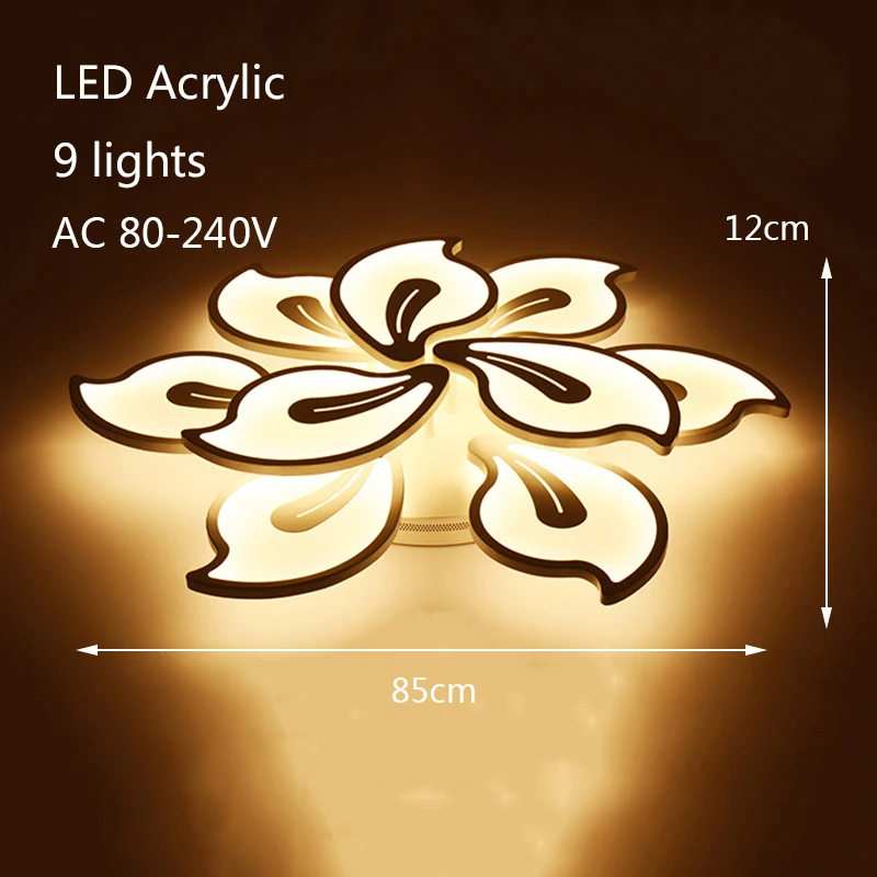 Современные акриловые кованые Королевский потолочные светильники Светодиодный 220V 5 видов стилей потолочные светильники для спальни фойе Холл ресторана для гостиничного Холла бар