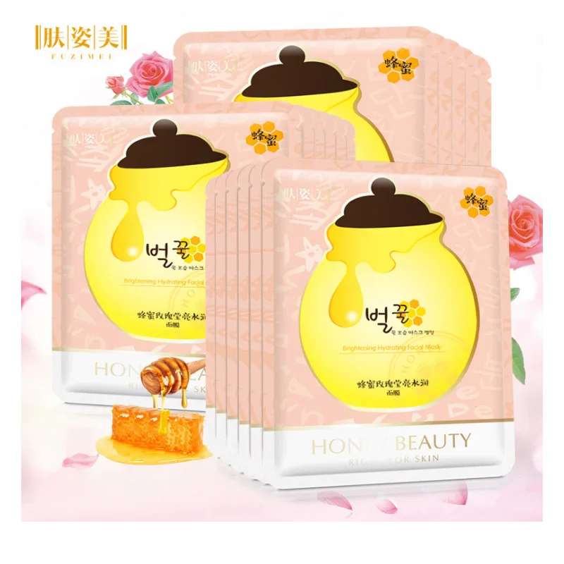 

10Pcs HANKEY Nourish Honey Face Mask Moisturizing Korean Face masks Ance Treatment Hydrating Wrapped Mask Facial Skin Care