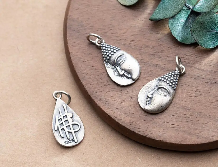 

1PC 925 Sterling Silver Buddhism Buddha Bracelet Dangle Charm Pendant Gift A2514