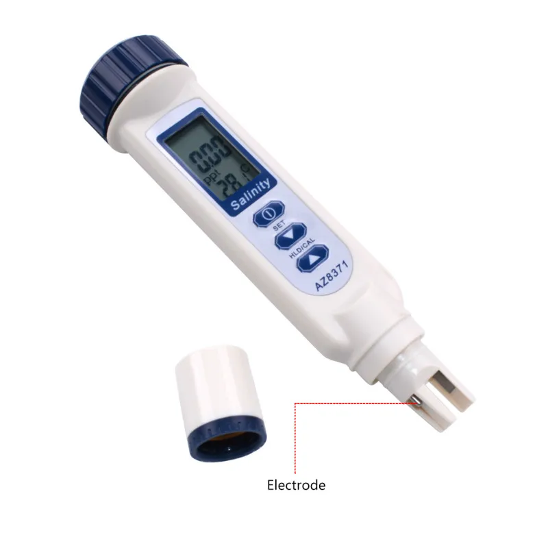 Водонепроницаемый AZ8371 IP65 соленомер проводимости ЖК-дисплей проводимость Ручка Тип Тестер морской воды 0-70 ppt детектор солености