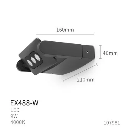 wall lamp Элегантный роскошный открытый сад Освещение газон освещение светодиодный настенный светильник регулируемый угол водонепроницаемый Светодиодный светильник Ландшафтные светильники - Испускаемый цвет: wall lamp