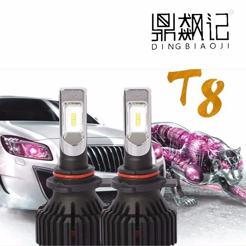 2X plug& playT8 H1 H3 H8 H9 H11 9005 9006 H7 60 Вт 8000lm автомобильных фар Светодиодный H4 совмещенный дальний/ближний свет авто фары для укладки волос
