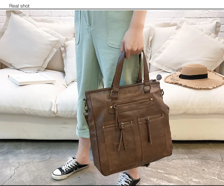Повседневная Сумка-тоут для женщин, винтажный портфель для леди, Офисная женская сумка '14' для ноутбука, женская сумка-мессенджер, брендовая сумка через плечо, посылка