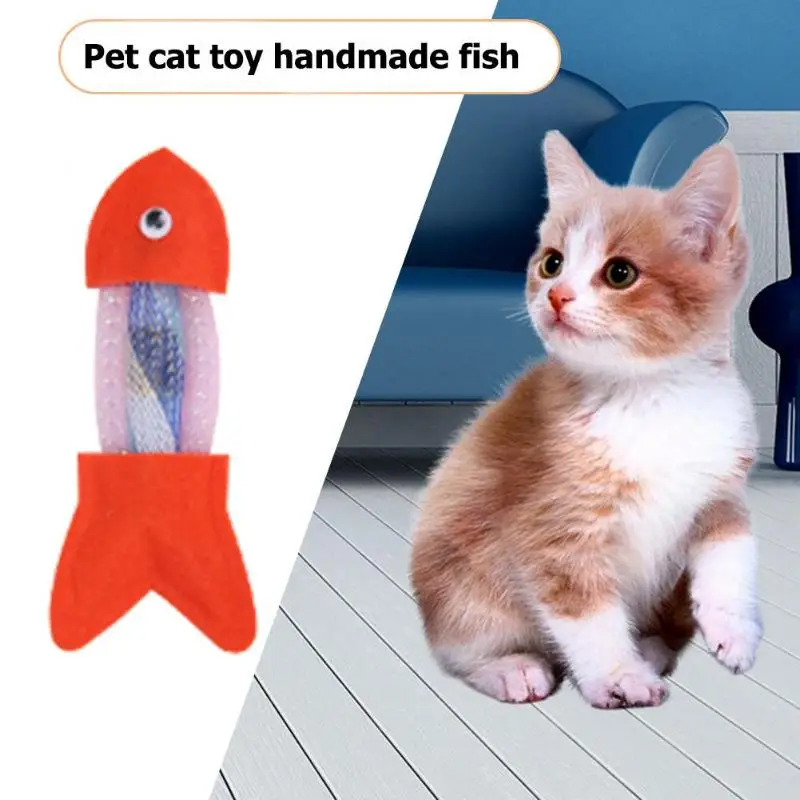 6 шт. Pet Cat игрушечная рыба в форме нетканого шланга Весна кошки интерактивные игрушки товары для кошек