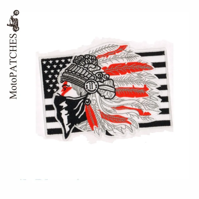 

MotoPATCHES American Indian Motorcycle Embroidered Iron on Patches for Clothes DIY Patches For Jackets