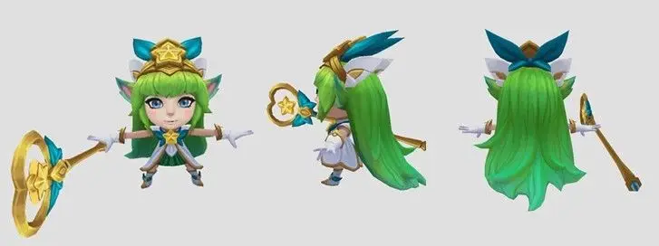 Lol Lulu Star Guardian 31 Long Green Cosplay Wig With Ears Anime Costumes Aliexpress