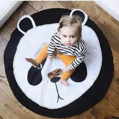 

Baby Play Mat for Kids Animal Round Crawling Puzzle Mat Infant Game Pad Play Rug Floor Carpet Baby Gym Mat Activity Room Decor