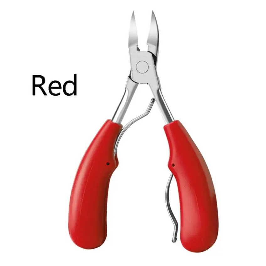 Кусачки для коррекции ногтей, машинка для стрижки, триммер, кусачки для удаления грязи и омертвевшей кожи, инструменты для педикюра, машинка для стрижки из нержавеющей стали - Цвет: Red