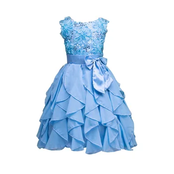

New Summer Girls Dresses Baby Kids Sequins Princess Lace Grils Dress Party Dress Sleeveless Children Clothing For 2-7 Years old