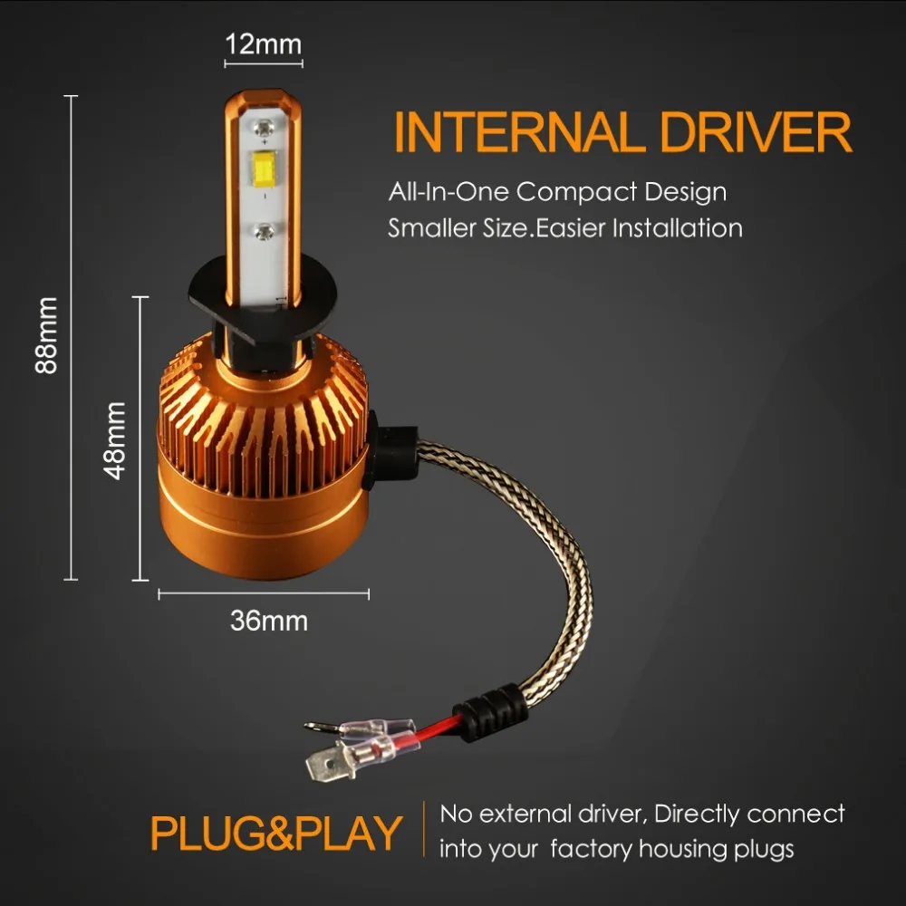 2 шт. суперъяркие светодиодные лампы H1 6000K лм|led lamp h1|auto led lamplamp h1 |