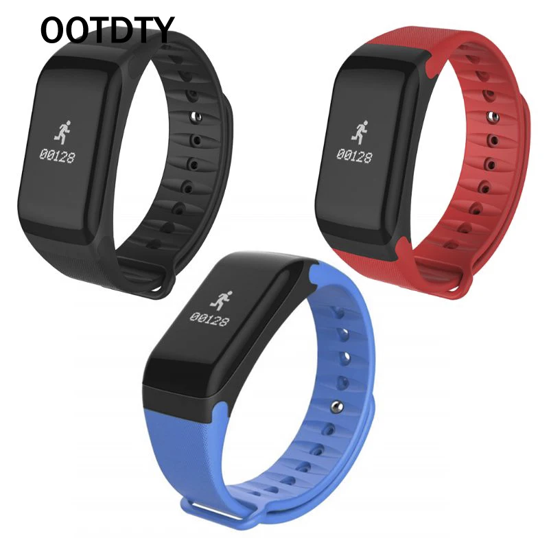 

F1 Waterproof Bluetooth Smart Bracelet Blood Pressure Heart Rate Monitor Fitness Sport Tracker Wristband Smartbracelet with Pedo