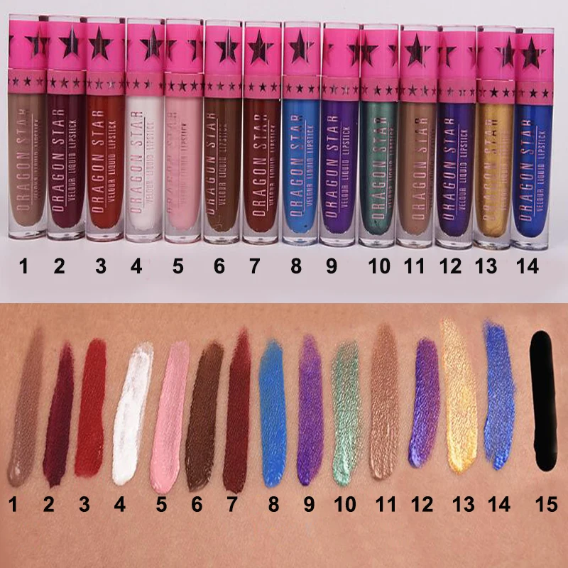 

NEW Brand Dragon Makeup Stars Matte Lip Gloss Tint liquid Matte Lipstick Velvet waterproof long lasting Beverly Hill lip kit ABH