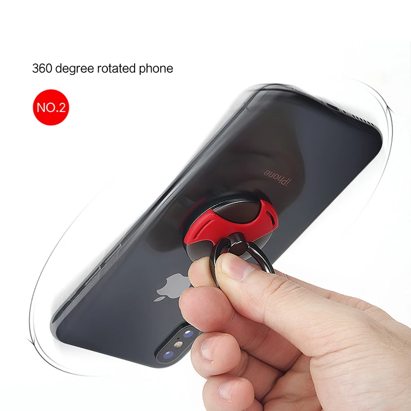Fidget Spinner Ring Holder, ROCK High Speed Finger Spinner Ring Light Mobile Phone Holder 360 Degree For iPhone X Samsung