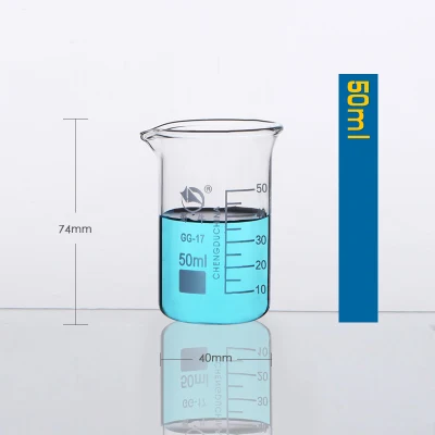 1set(50ml,100ml,250ml,500ml) Borosilicate Graduated Glass Beaker in tall form glass measure cup Beaker Laboratory Equipment