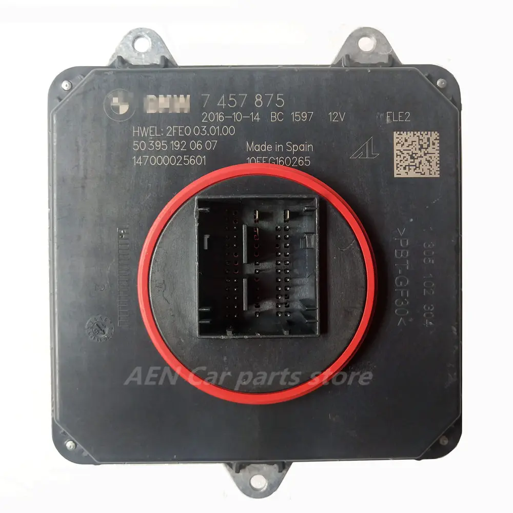 

63117457875 FOR 14-19 BMW 3' F30 LCI F31 F80 F34 4' F32 F83 F82 F83 F36 X5 X6 Full LED Headlight Control Module 7457875