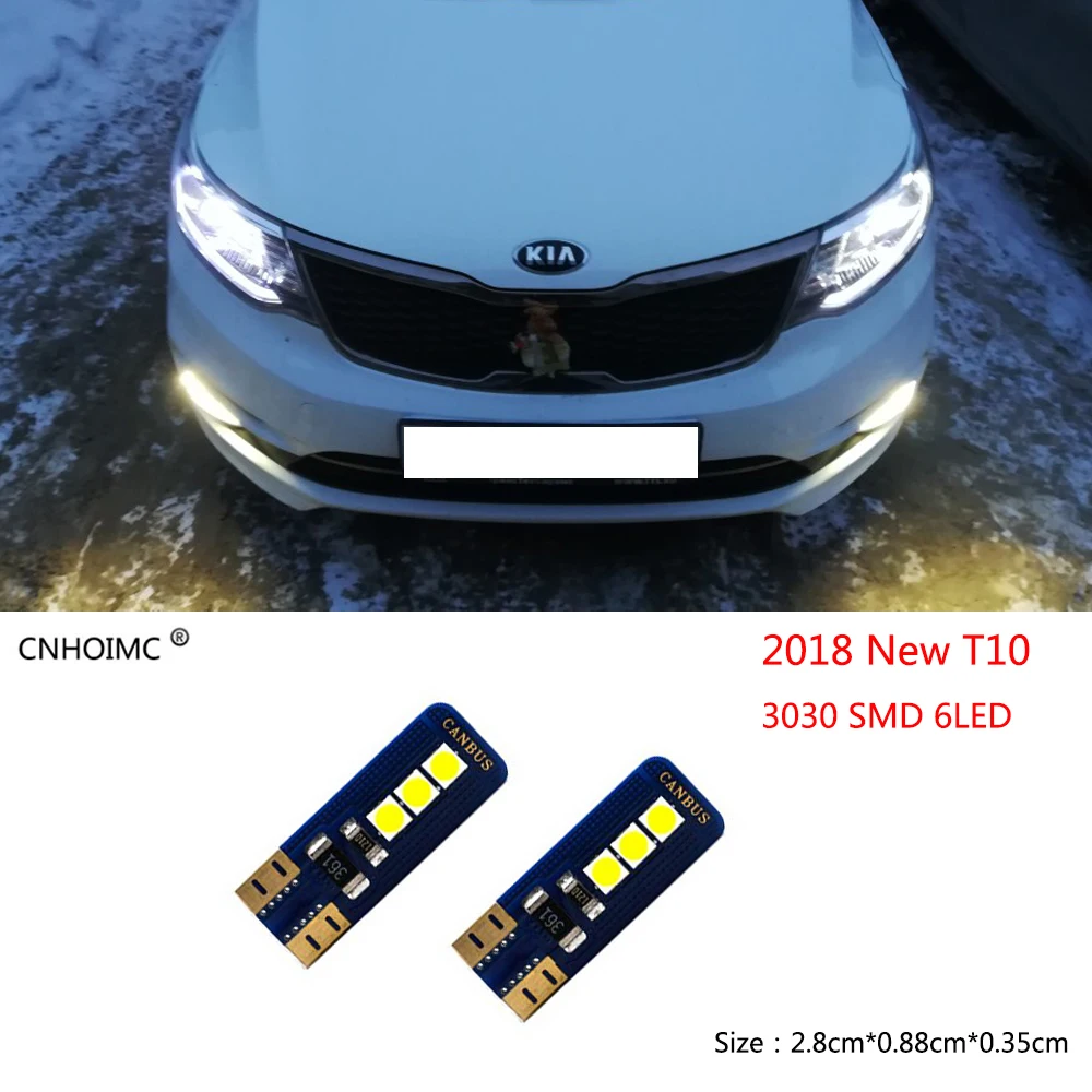 2 x T10 W5W 12V LED Clearance Light Marker Lamp