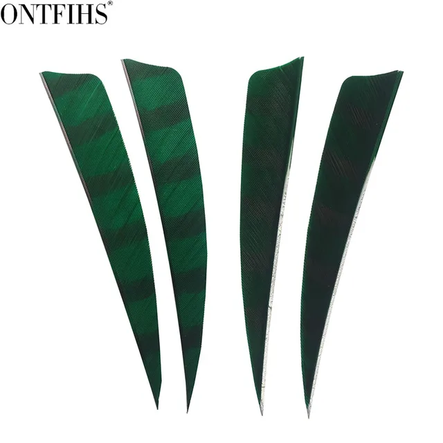 ONTFIHS 100PCS 5 Shield Cut Fluorescent Green RW Archery Arrow Fletches Feathers Fletchings ONTFIHS 100PCS 5 Shield Cut Fluorescent Green RW Archery Arrow Fletches Feathers Fletchings