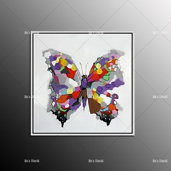 

Handpainted Oil Painting On Canvas Abstract butterfly Oil Painting Modern butterfly Picture Wall Art for Room Decor best gift