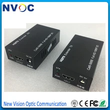 2 пар/лот, HDMI несжатый 60 м удлинитель, HDMI через Ethernet 60 м через CAT5E CAT6 сетевой кабель поддерживает 1080p Full HD EU штекер