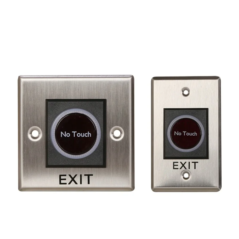 DC12V Touchless Infrared Release Exit Button Push Switch with LED Indicator. 