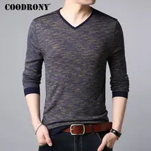 COODRONY Brand Sweater Men Streetwear Fashion V-Neck Pullover Men Autumn Winter Cotton Sweaters Knitwear Shirt Pull Homme 91071
