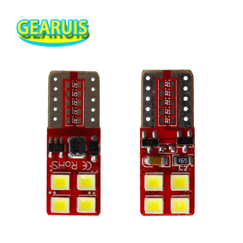 

100 шт., Автомобильные светодиодные лампы T10 Canbus 2835 0,18, 8 SMD
